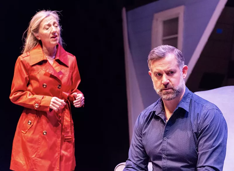 Image: Jeni Hacker as Diana and Ben Sandomir as Dan in Zoetic Stage’s production of the musical Next to Normal.